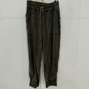 Fabulous Olive Drab Soft Lyocell Joggers with loads of detailing!